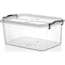 Delixa Fevito Erzak Saklama Kabı Şeffaf Plastik Kilit Kapaklı 1,70 Litre 1.70L
