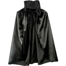 Alem Siyah Renk Yakalı Halloween Pelerini 90 cm