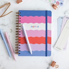 Delixa Paperora A5 Spiralli Sert Kapak Lastikli Noktalı Tarihsiz Not Defteri Çok Renkli