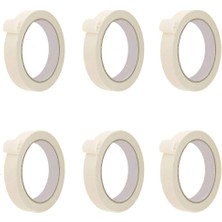 Delixa Tify 6 Adet Maskeleme Bandı Boya Bandı 18MM x 25 Metre Kağıt Bant
