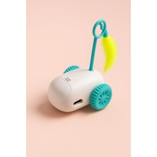 Delixa Şarjlı Fırfırlı Araba Modelli Hareketli Evcil Hayvan Oyuncağı, USB Şarjlı, Otomatik Dönüşlü, Kediler