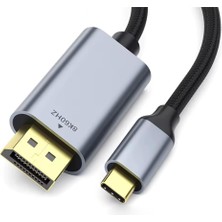 Delixa Kyrotech Type-C To HDMI Kablosu 4K 2m, Usb-C Erkek – HDMI Erkek, Thunderbolt 3/4 Uyumlu, Surface Pro