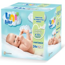 Delixa Baby Hassas Dokunuş Islak Mendil, 24 x 52 Yaprak, 6 - 12 Ay