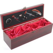 Alem Ahşap Kutulu Şaraplık ve Tirbuşon Seti ALK2624