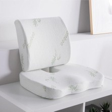 Delixa Bambu Kılıflı Oturma Minderi ve Sırt Yastığı Seti