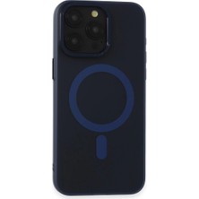 Alem Iphone 15 Pro Max Kılıf Lodos Magneticsafe Mat Kapak - Mavi