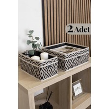 Hepta Collection Pazar Kapısı 4 Lü Çekmece Düzenleyici Organizer Dekoratif Sepet Hurç (Bohe 4 Lü Çekmece Düzenleyici)