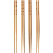 Delixa Antagen Trebent Yemek Çubuğu Çin Japon Yemek Çubuğu Bambu Chopstick 4 Adet x 1 Paket
