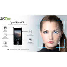 ZKTeco SPEEDFACE-V5L[TD] Yüz Tanıma, Maske Kontrol, Parmak Izi, Pdks ve Erişim Kontrol Cihazı Gümüş Renk Metal Kasa