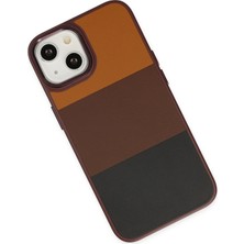 Bg Arzenis Arzenis  iPhone 14 Plus Kılıf King Kapak - Bordo-Siyah 9968547