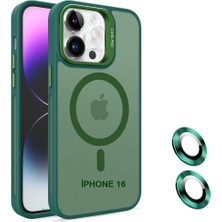 Delixa Teknosepetim iPhone 16 Kamera Korumalı Standlı Kılıf Magsafe ile Uyumlu Açılır Kamera Standlı Manyet