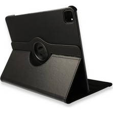 Alem Ipad Pro 12.9 (2021) Kılıf 360 Tablet Deri Kılıf - Siyah
