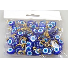 Delixa Kenpool Çatal Iğneli Nazar Boncuğu 50 Adet Çengelli Iğneli Nazar Boncuğu Hobi Malzemesi