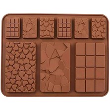 Delixa Epinox Silikon Çikolata Kalıbı Karışık Tablet (Sck-87)