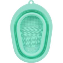 Delixa Silikon Makyaj Sünger ve Fırça Temizleyici Mat – Kompakt ve Taşınabilir Fırça Temizleme Pedi | Tüm M