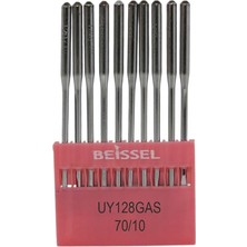 Delixa Beıssel Beissel UYX128 Sanayi Tipi Reçme Makinesi Iğnesi 10/70 Numara Ses Uçlu 10 Adet (1 Paket)
