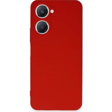 Alem Vivo Y18 Kılıf First Silikon - Kırmızı