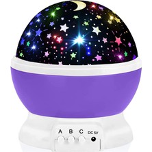 Delixa Mobee Dönen Star Master Renkli Yıldızlı Gökyüzü Projeksiyon Gece Lambası