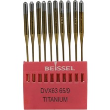 Delixa Beıssel Beissel DVX63 Sanayi Tipi Reçme Makinesi Iğnesi 9/65 Numara Altın Ses Uçlu 10 Adet (1 Paket)