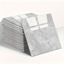 Luord-Store Gri Mermer Desenli Alüminyum Plastik Duvar Sticker