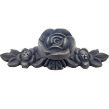 Alem Antika Tarz Dekoratif Pirinç Gül Düğme - 30X100 Mm, Oksit