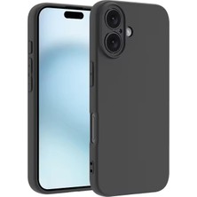 Delixa Ggm Aksesuar iPhone 16 ile Uyumlu Içi Kadife Kamera Korumalı Lansman Silikon Kılıf Ince Yapılı Tam K