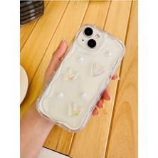 Delixa Go Aksesuar Iphone 13 ve 14 ile Uyumlu 3D Oyuncaklı Inci Tasarımlı Esnek Silikon Kılıf