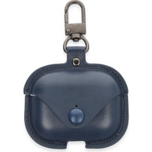 Alem Airpods 3 (3.nesil) Çanta Deri Kılıf - Lacivert