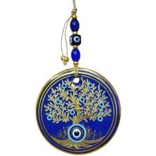 Luord-Store Hayat Ağacı Şekilli Yaldızlı Duvar Süsü Cam Hediyelik Dekor