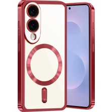 Alem Samsung Galaxy S25 Edge Kross Magneticsafe Kapak - Kırmızı