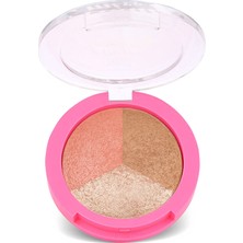 Delixa Golden Rose Miss Beauty Glow Baked Trio Aydınlatıcı Palet