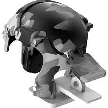 Delixa Baseus Mobil Oyun Kontrol Aparatı, Kamuflaj Desenli Koyu Yeşil - Beyaz, Pubg Mobile Kaskı Şeklinde,