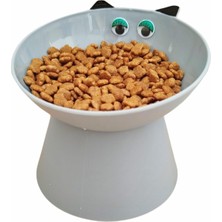 Delixa Mta Hıgh-Tech 2’li Kedi Figürlü Mama ve Su Kabı – Eğimli Tasarım, Boyun Dostu, Dökülme Önleyici, Kol