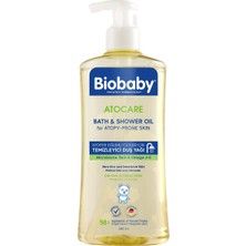Delixa Biobaby Atocare Duş Yağı 500 ml – Atopiye Eğilimli Bebek Ciltleri Için, Seramid Kompleksli, Omega 3-