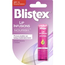 Delixa Blistex Lip Infusions Nourish Spf 15 Güneş Koruyucu Besleyici Dudak Bakım Kremi X2