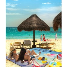 Delixa Okavango Plaj Havlusu, Piknik Örtüsü, Plaj Matı, Çantalı Plaj Hasırı,kamp Battaniyesi, Kamp Matı, Ka