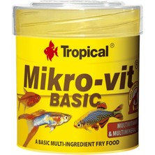 Delixa Tropical Mikro-Vit Basic Yavru Balıklar Için Temel Yem Balık Yemi 50 ml 32GR