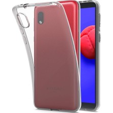 Alem Samsung Galaxy A01 Core Kılıf Lüx Şeffaf Silikon