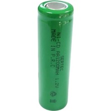 Alem Sertec - 1.2V 1200 Mah - Aa - Ni-Cd Şarjlı Pil - (Başsız / Flat Head)