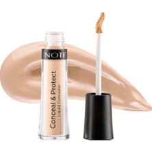 Delixa Note Cosmetics Note Conceal & Protect Likit Concealer - 05, Soft Ivory