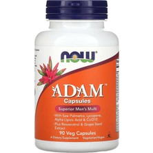 Now Foods Adam Superior Men's Multi Vitamin Saw Palmetto , Resveratrol , COQ10 90 Veg Caps