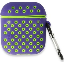 Bg Arzenis Arzenis  Airpods 3 (3.nesil) Spor Delikli Kılıf - Lila-Yeşil 9968547