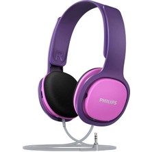 Delixa Philips SHK2000 Kablolu Kulak Üstü Çocuk Kulaklığı Pembe/mor