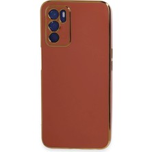 Alem Oppo A16 Kılıf Volet Silikon - Kırmızı