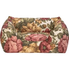 Delixa Pet Comfort Alpha Merta Gül Desenli Kedi ve Köpek Yatağı S 50X60CM
