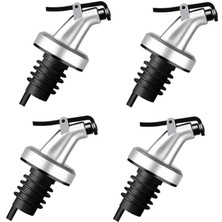 Delixa Suwors 4'lü Şişe Akıtma Tıpası – Otomatik Kapanan Dökme Başlığı, Sızdırmaz, Ölçekli, Profesyonel ve