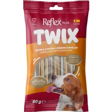 Delixa Reflex Plus Twix Tavuklu ve Dana Etli Çiğneme Çubukları Yetişkin Köpek Ödülü 80 gr