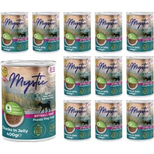Delixa Mystic Yavru Köpek Biftekli ve Jöleli Konserve Mama 400 gr x 12 Adet