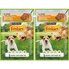 Delixa Friskies Yetişkin Köpekler Için Tavuklu Sebzeli Yaş Mama 85 Gram 2li Paket