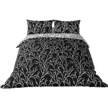 Delixa Brielle Düz Pamuk Saten Nevresim Setleri, Siyah, King Size